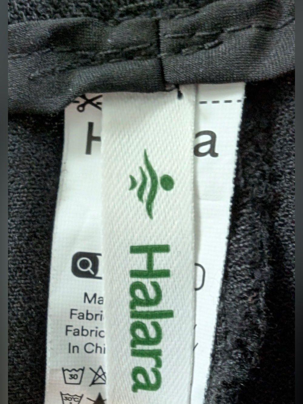 Halara High Waisted Drawstring Pocket Wide Leg Casual Linen-Feel Pants Black SP - Picture 5 of 9